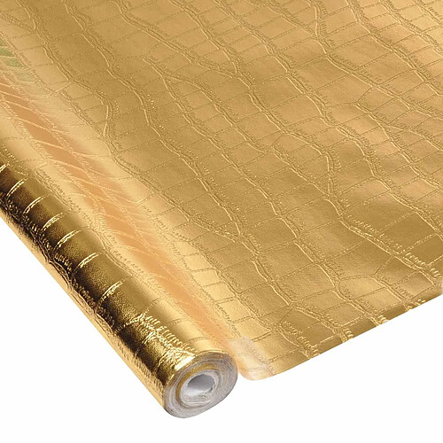 Homea Nappe Plastique Effet Peau de Crocodile 1,20x5m Or
