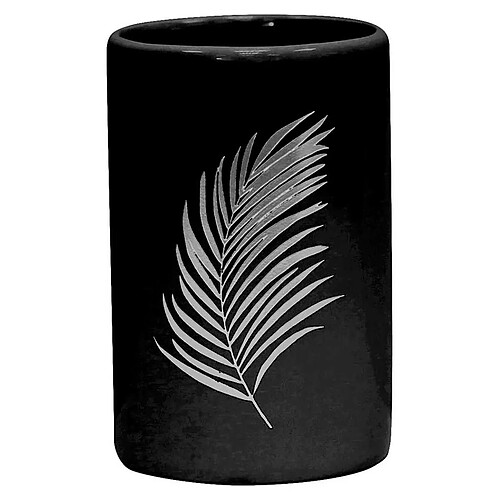 Douceur D'Interieur Gobelet Salle de Bain Imprimé Orbella 11cm Noir & Argent