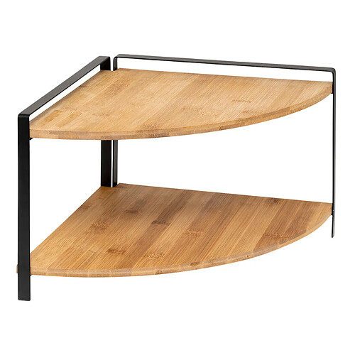 Five Simply Smart Étagère d'Angle 2 Niveaux en Bambou Ordera 29cm Naturel & Noir