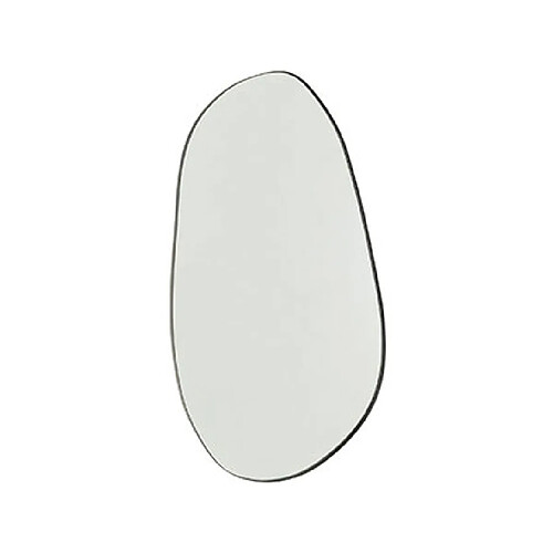 Mes Miroir mural organique 59x108 cm en métal noir