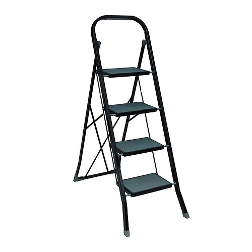 Five simply smart Escabeau pliant en acier - 4 marches - noir
