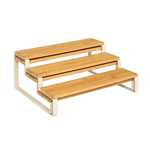 Five Simply Smart Lot de 2 Étagères à Épices en Bambou Ordera 32cm Naturel & Blanc