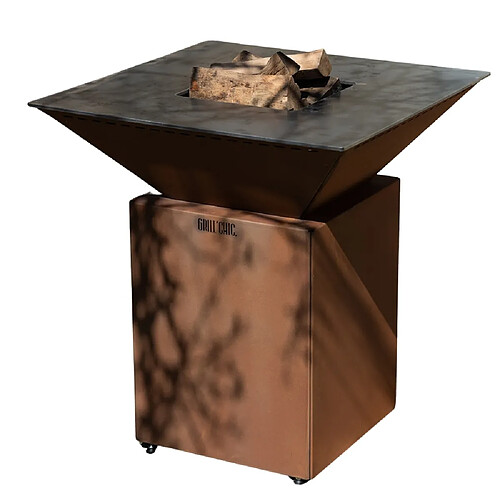 GRILL CHIC Braséro CEVENOL Simple Cuve Corten Carré 83cm