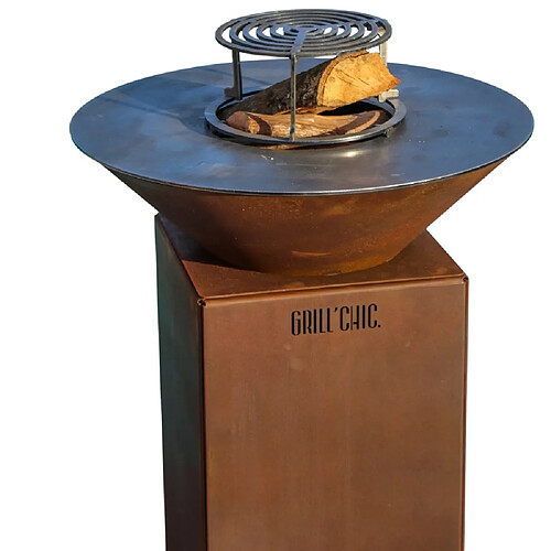 GRILL CHIC Braséro CEVENOL Simple Cuve Corten Rond 74cm