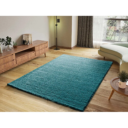 ATTICGO Tapis shaggy ATLAS bleu 160x230 cm