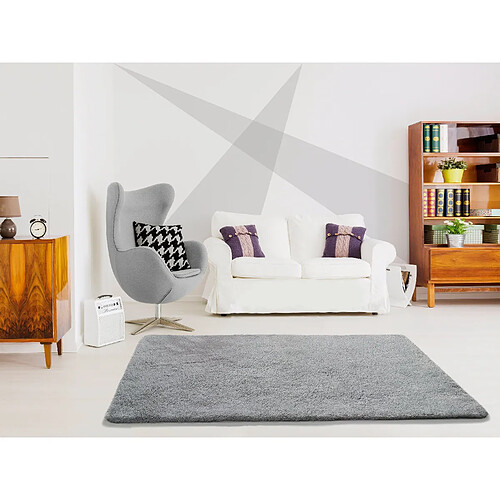 ATTICGO Tapis lavable shaggy ALPACA gris 200x290 cm