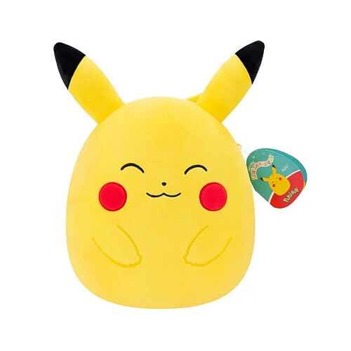Jazwares Pokémon - Peluche Pokémon Squishmallows Pikachu heureux 25 cm