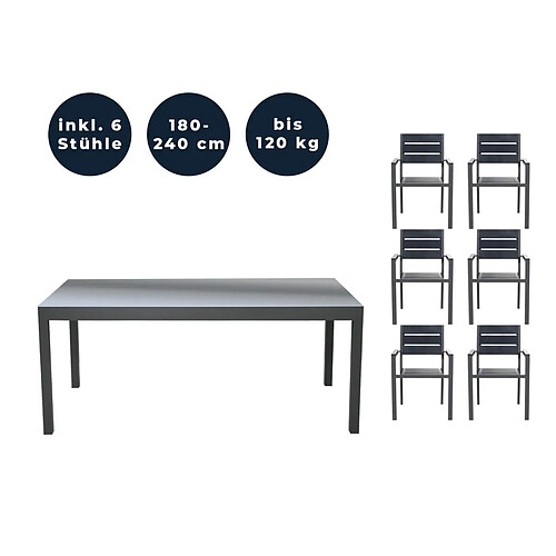 Home deluxe Salon de jardin - Anthracite