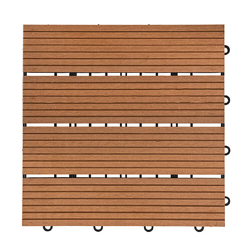 Home Deluxe WPC Carreaux de bois BAVARO Marron clair 3m