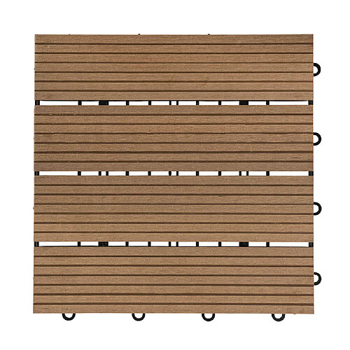 Home Deluxe Dalles à clipser WPC BAVARO Teck 1m