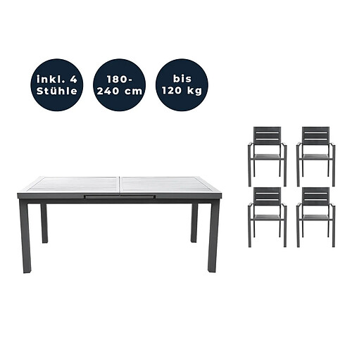 Home deluxe salon de jardin - Anthracite