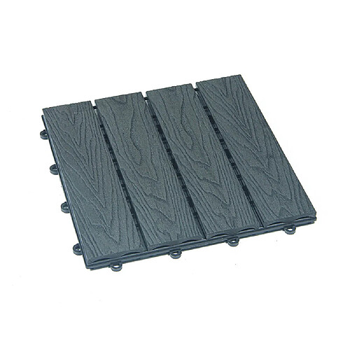 Home Deluxe WPC Carreaux à clipser BAVARO PREMIUM - Anthracite 5 m²