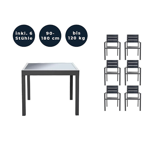 Home deluxe Salon de jardin Verano Madera - Anthracite