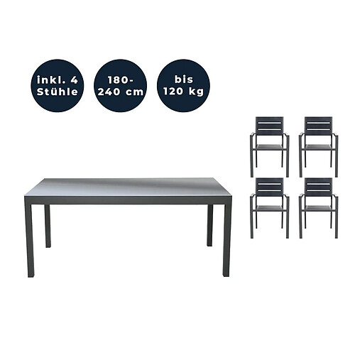 Home deluxe Salon de jardin - Anthracite