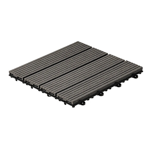 Home Deluxe WPC Carreaux de bois BAVARO Anthracite