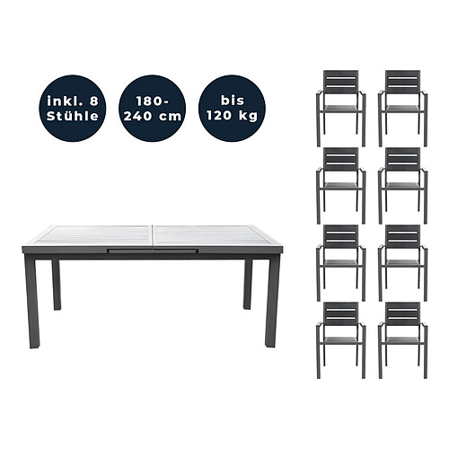 Home deluxe salon de jardin repas - Anthracite