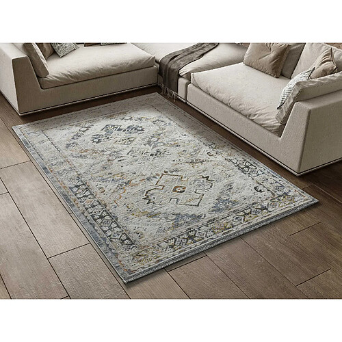 ATTICGO Tapis vintage SPRINGS beige/rouille/bleu 154x230 cm