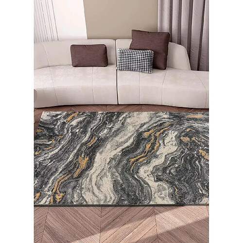 ATTICGO Tapis effet marbre MARMOL ONDA gris 160x230 cm