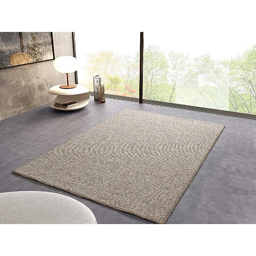 ATTICGO Tapis lavable uni PETRA crème/beige/gris 200x290 cm