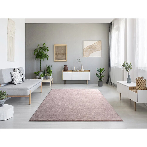ATTICGO Tapis uni MONTANA rose 80x150 cm