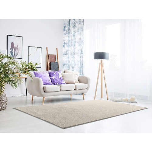 ATTICGO Tapis lavable uni LOFT blanc 80x150 cm