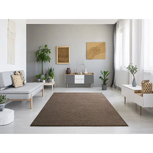 ATTICGO Tapis uni MONTANA beige 160x230 cm