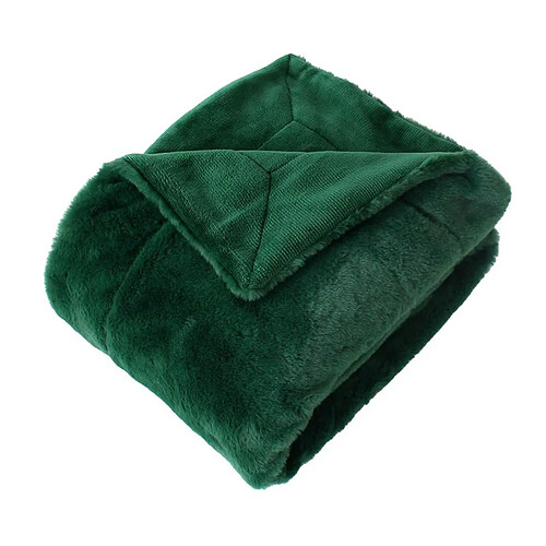 Paris Prix Plaid Imitation Fourrure Rabbit Pop 125x150cm Vert