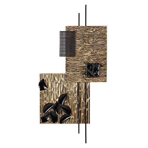 Alexandra House Living Ornement mural en métal noir et or 63 x 5 x 126 cm