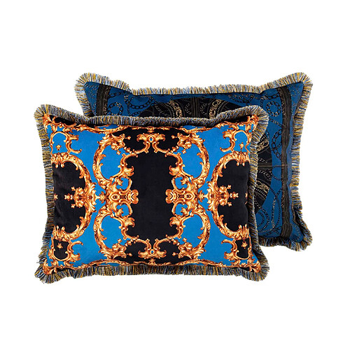 Alexandra House Living Coussin Neobaroque Velvet Chains 60 x 13 x 45 cm