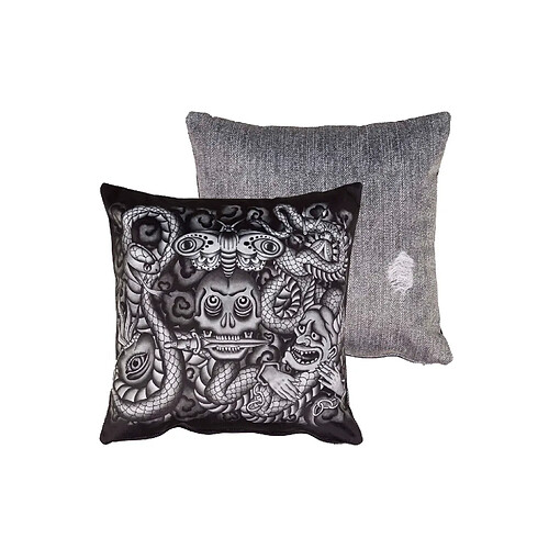 Alexandra House Living Coussin Velvet Inferno 43 x 13 x 43 cm