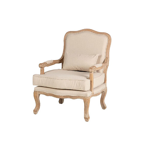 Alexandra house living Fauteuil en lin - Marron