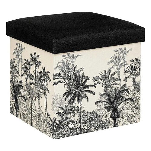 Atmosphera Pouf pliable vintage - Noir