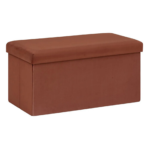 Atmosphera Pouf pliable en velours - Ambre