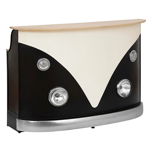 Atmosphera Meuble de Bar Van Gaston 152cm Noir & Blanc