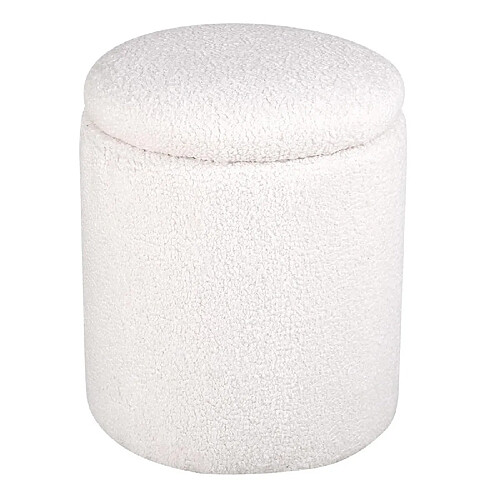 Paris prix Pouf coffre rond - Blanc