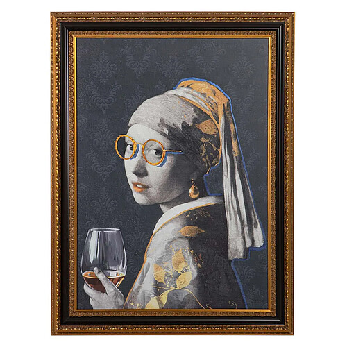 Alexandra House Living Tableau « L'heure du vin » avec cadre 106 x 8 x 140 cm