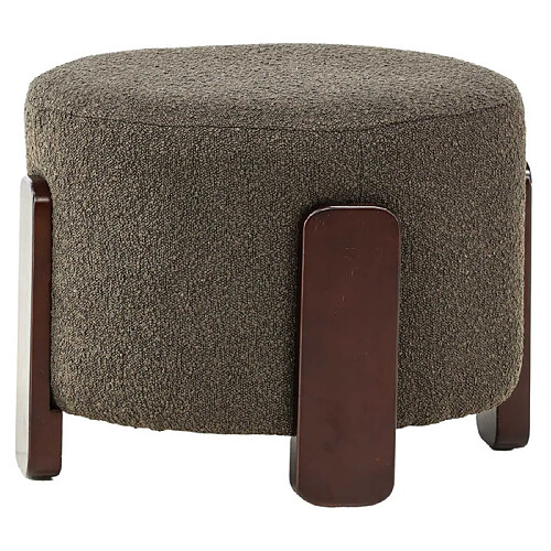 Paris prix Pouf design tissu bouclette - Gris foncé
