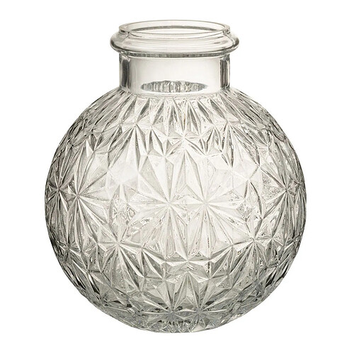 Paris Prix Vase Design en Verre Diamant 18cm Transparent