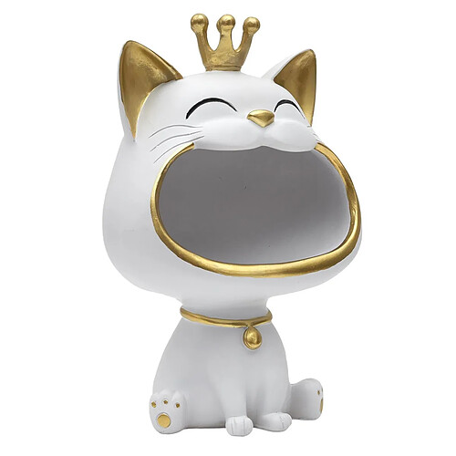 Paris Prix Vide-Poche Statue Chat 25cm Blanc