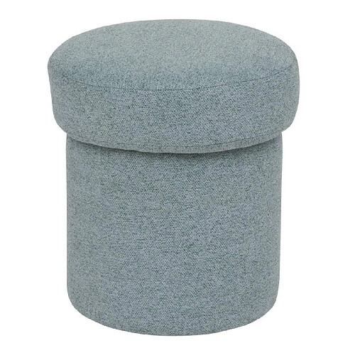 Atmosphera Pouf cylindrique tissu - Vert d'eau