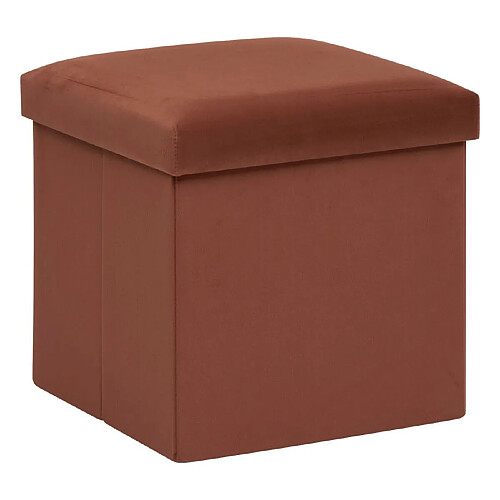 Atmosphera Pouf pliant en velours - Ambre