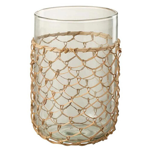 Paris Prix Vase Design Tricot 21cm Transparent & Naturel