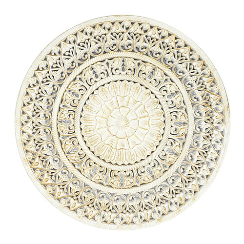 The Home Deco Factory Décoration Murale Ethnique 60cm Blanc & Or