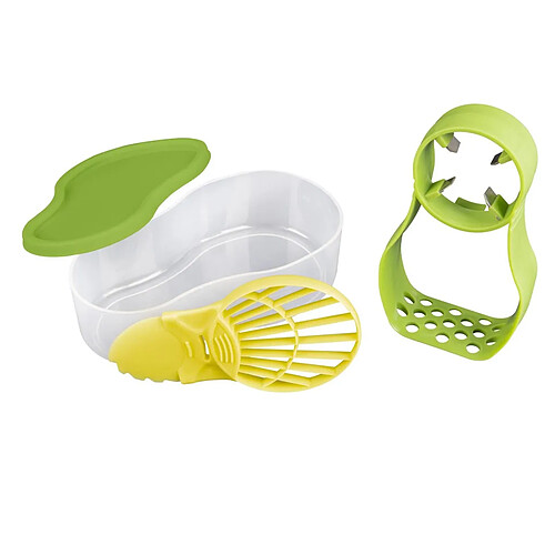 Paris Prix Boîte à Ustensiles Avocat 15cm Transparent & Vert