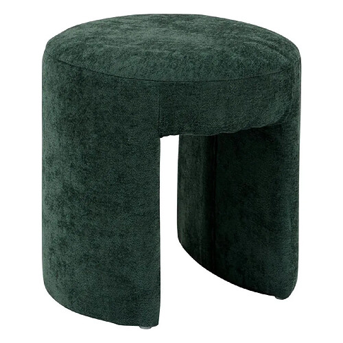 Atmosphera Pouf rond en tissu - Vert