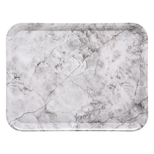 Five Simply Smart Plateau de Service Effet Marbre Mela 43cm Blanc