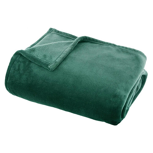 Atmosphera Plaid Doux Uni Flanel 125x150cm Vert