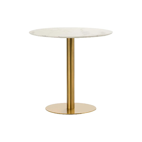 Alexandra house living Table à manger marbre - Or et blanc