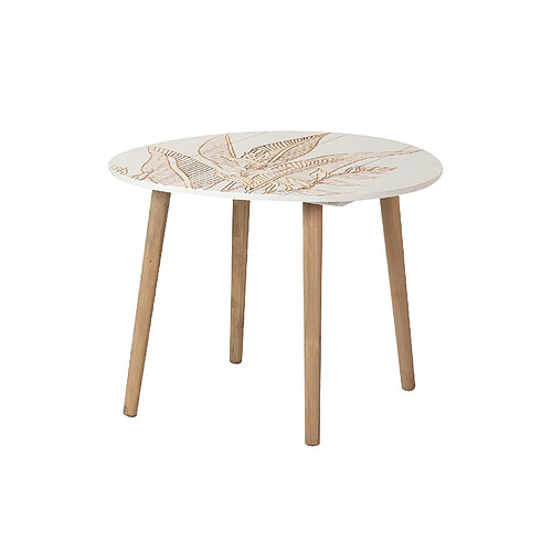 Alexandra house living Table d'appoint en bois - Naturel et blanc