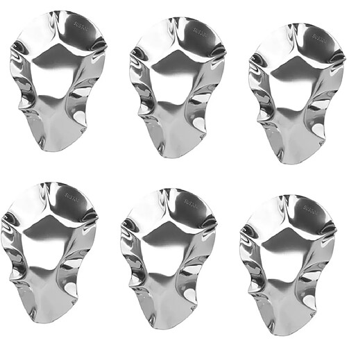 Vendos85 Assiettes à huîtres en acier inoxydable – lot empilable